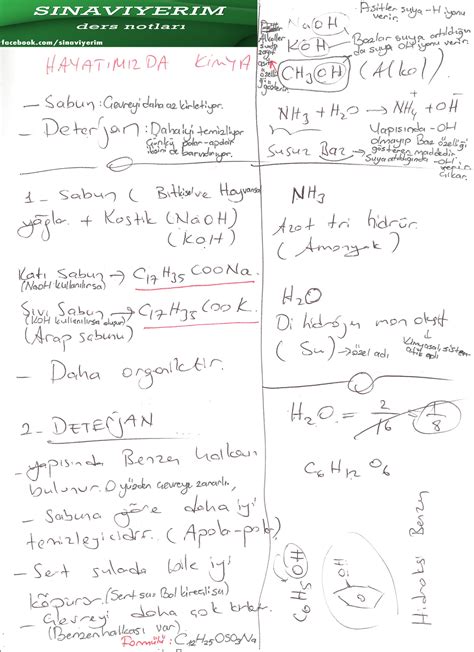 9 sınıf kimya 5 ünite ders notları